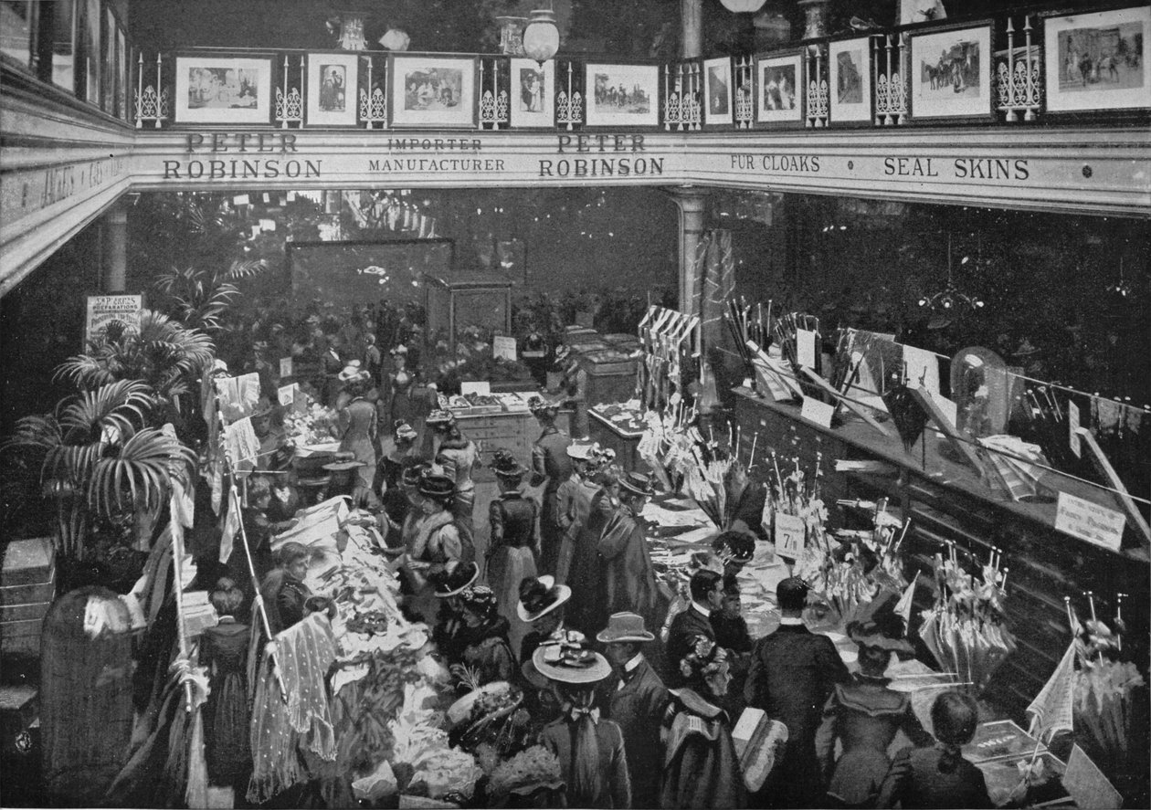 Kiárusítási nap a Peter Robinsons áruházban, Oxford Street, London, 1903 1903 alkotó: Unbekannt