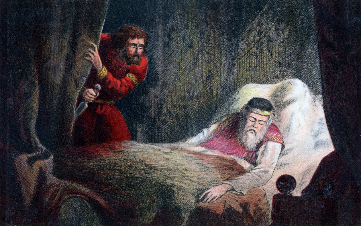 Jelenet a Macbethből, a XVII. századból alkotó: Unbekannt