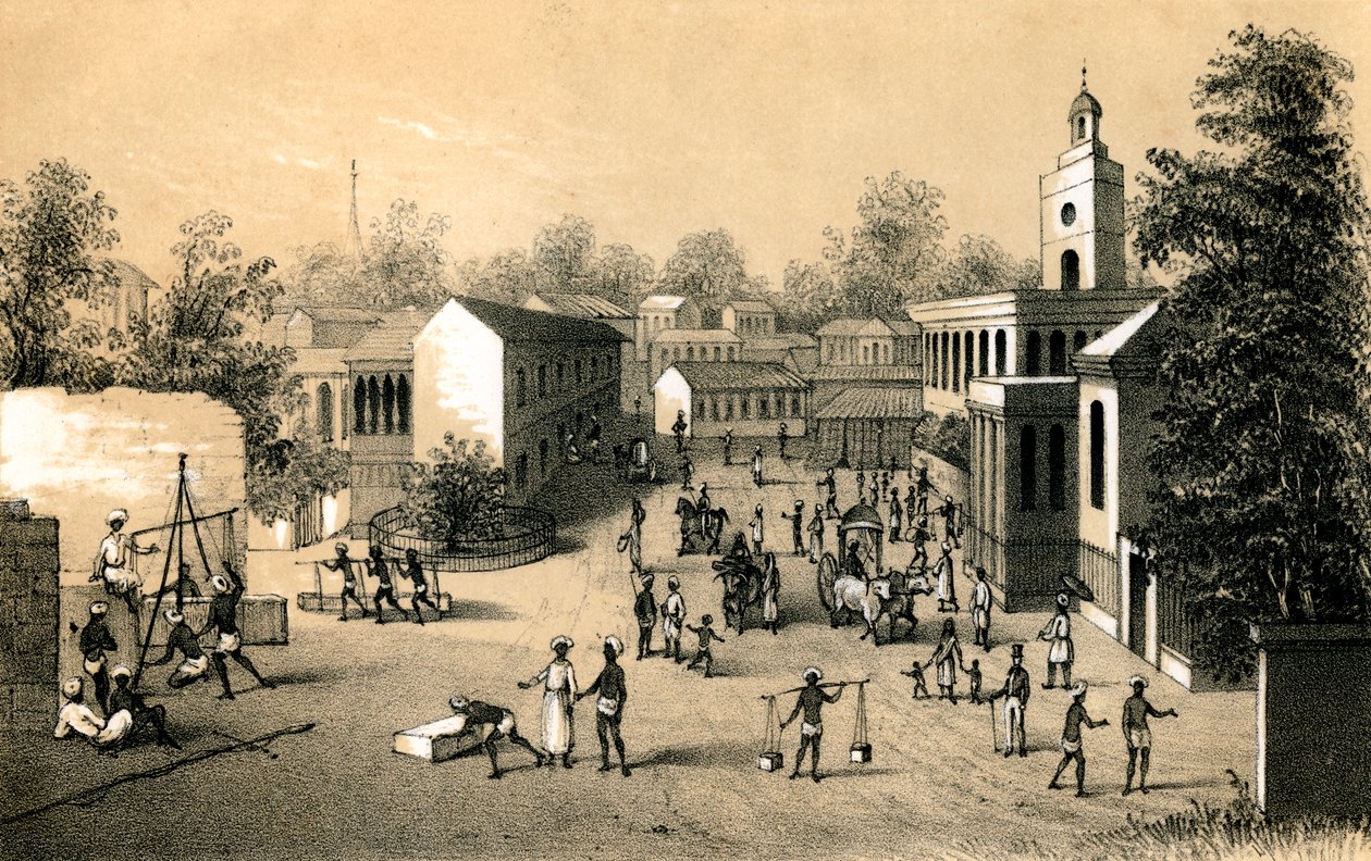 Egy utca Bombayben, 1847 alkotó: Unbekannt
