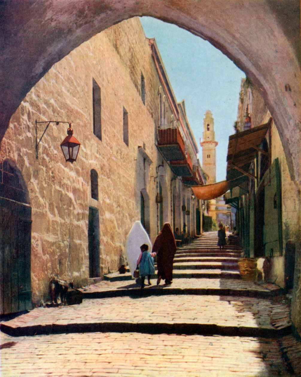 Egy utca Jeruzsálemben, Izraelben, 1926 alkotó: Unbekannt