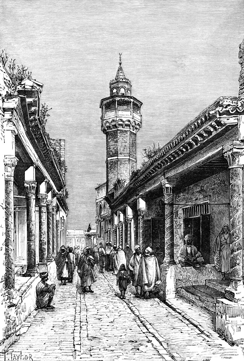 Egy utca Tunisz Suk kerületében, Tunéziában, 1895 alkotó: Unbekannt