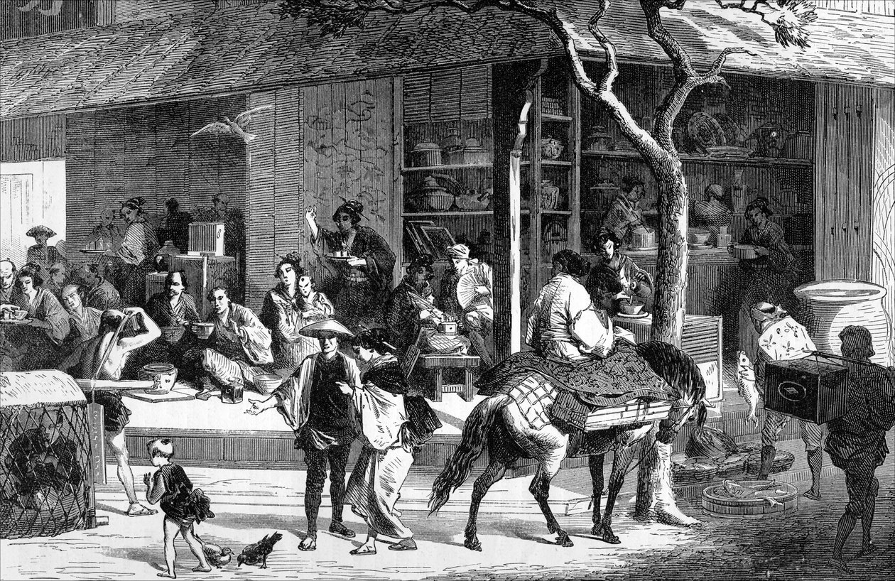Teapiac Japánban, 1880 alkotó: Unbekannt