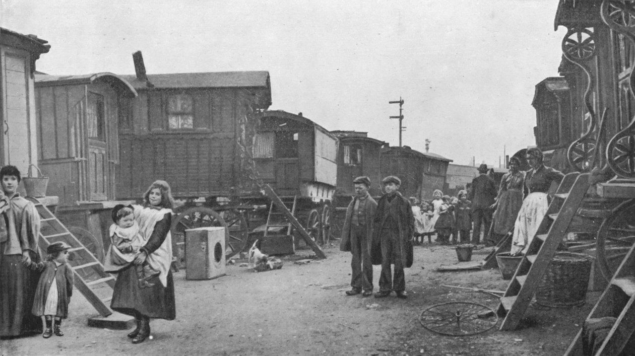 Utazók táborhelye, Battersea, London, 1903, 1903 alkotó: Unbekannt
