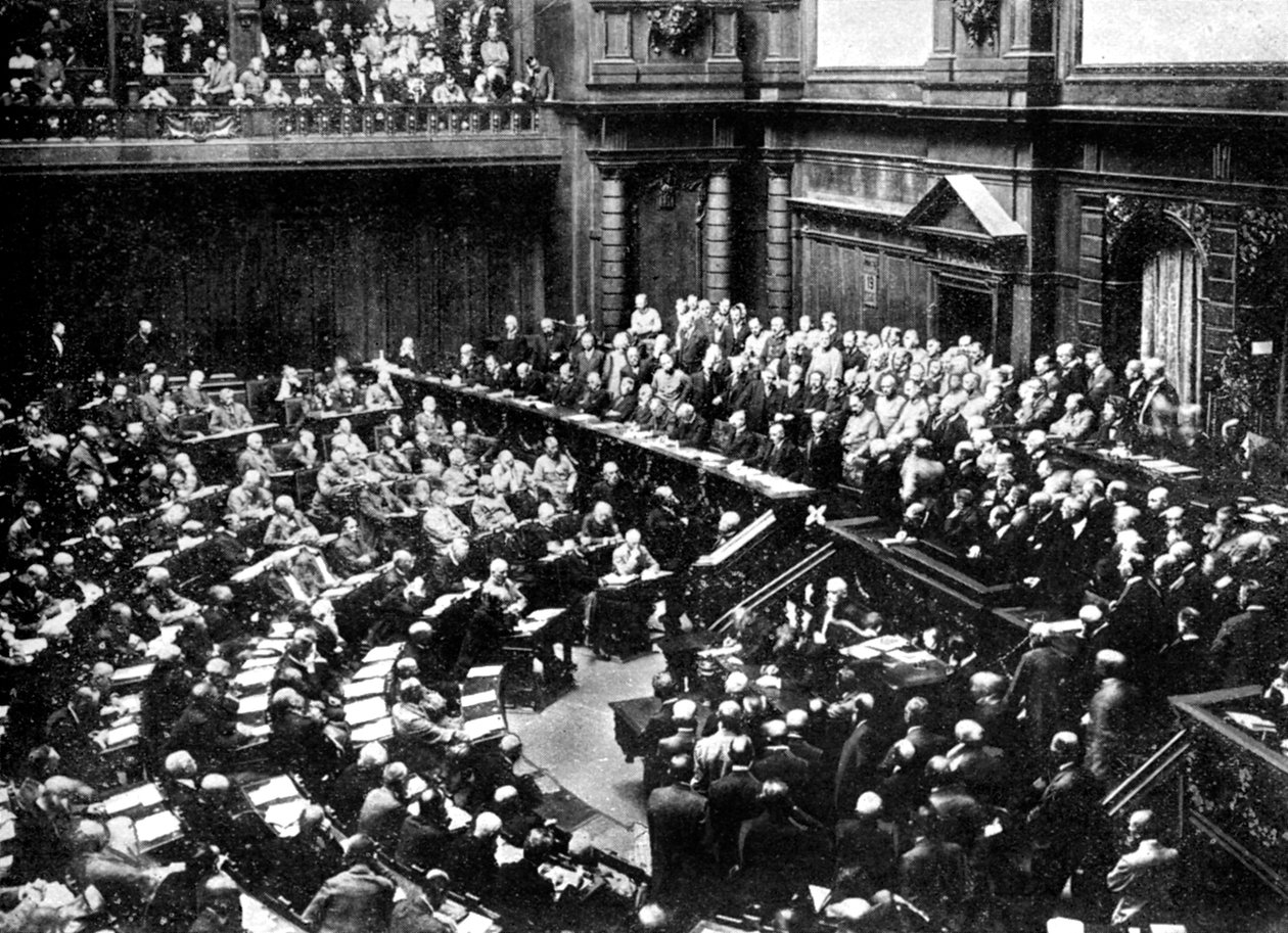 A Reichstag tipikus ülése, a Német Köztársaság parlamentje, 1926 alkotó: Unbekannt