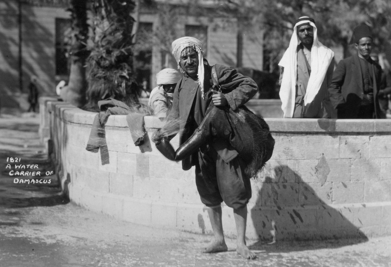 Vízszállító Damaszkuszban, Szíriában, az 1920-as évektől az 1930-as évekig alkotó: Unbekannt