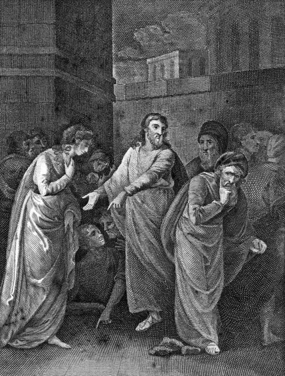 Egy házasságtöréssel vádolt nő, 1813 alkotó: Unbekannt