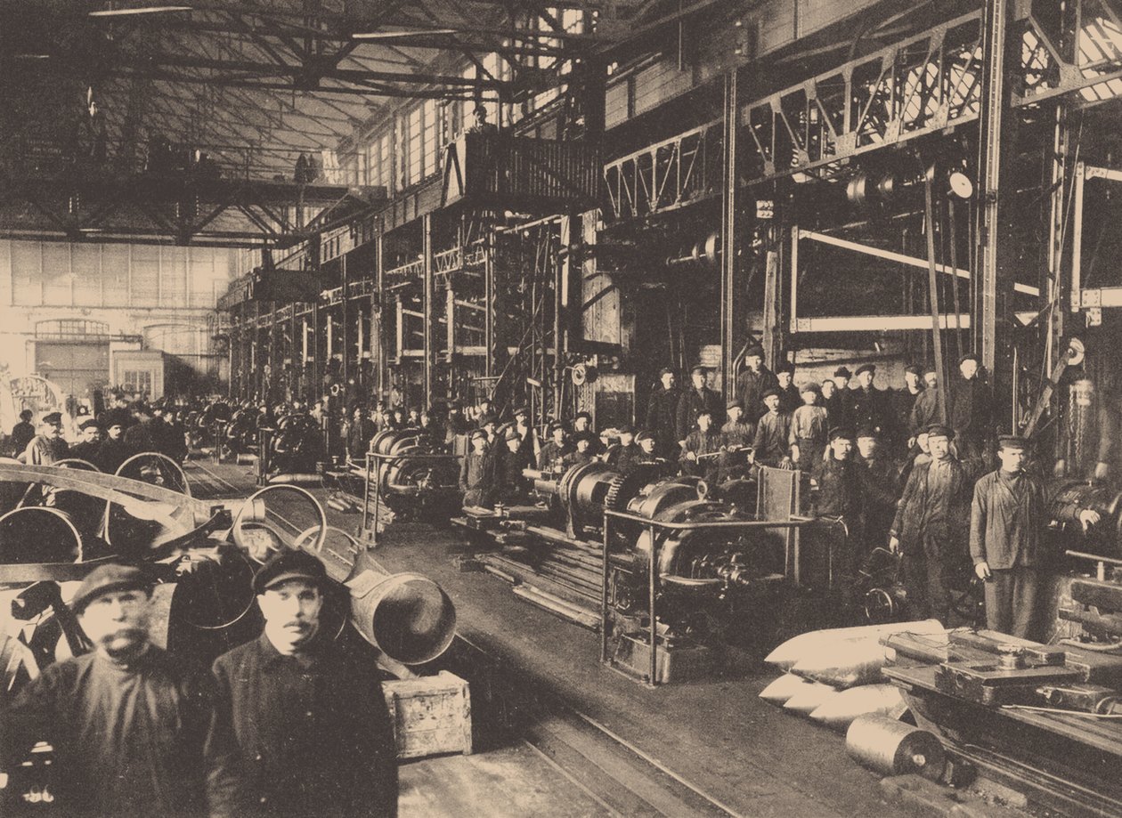 A Putilov-gyár műhelye, kb. 1914 alkotó: Unbekannt
