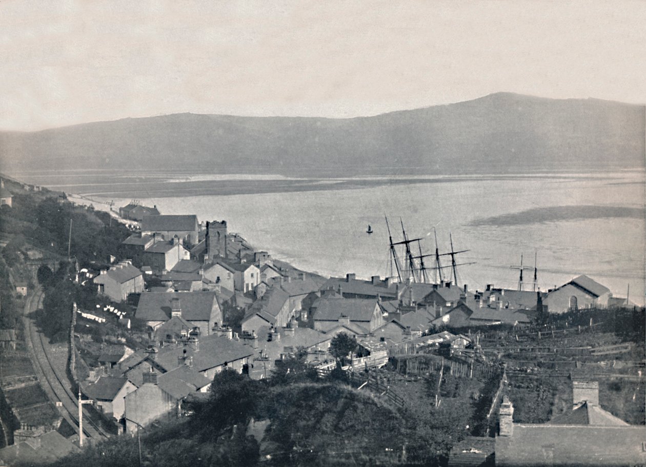 Aberdovey – Kilátás a városra és az öbölre, 1895 alkotó: Unbekannt