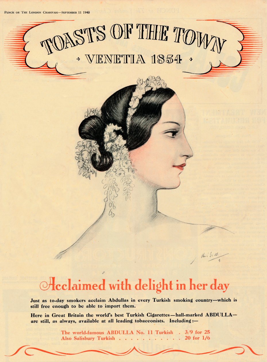 Napja elragadtatása, Toasts of the Town - Venetia 1854, 1940 alkotó: Unbekannt