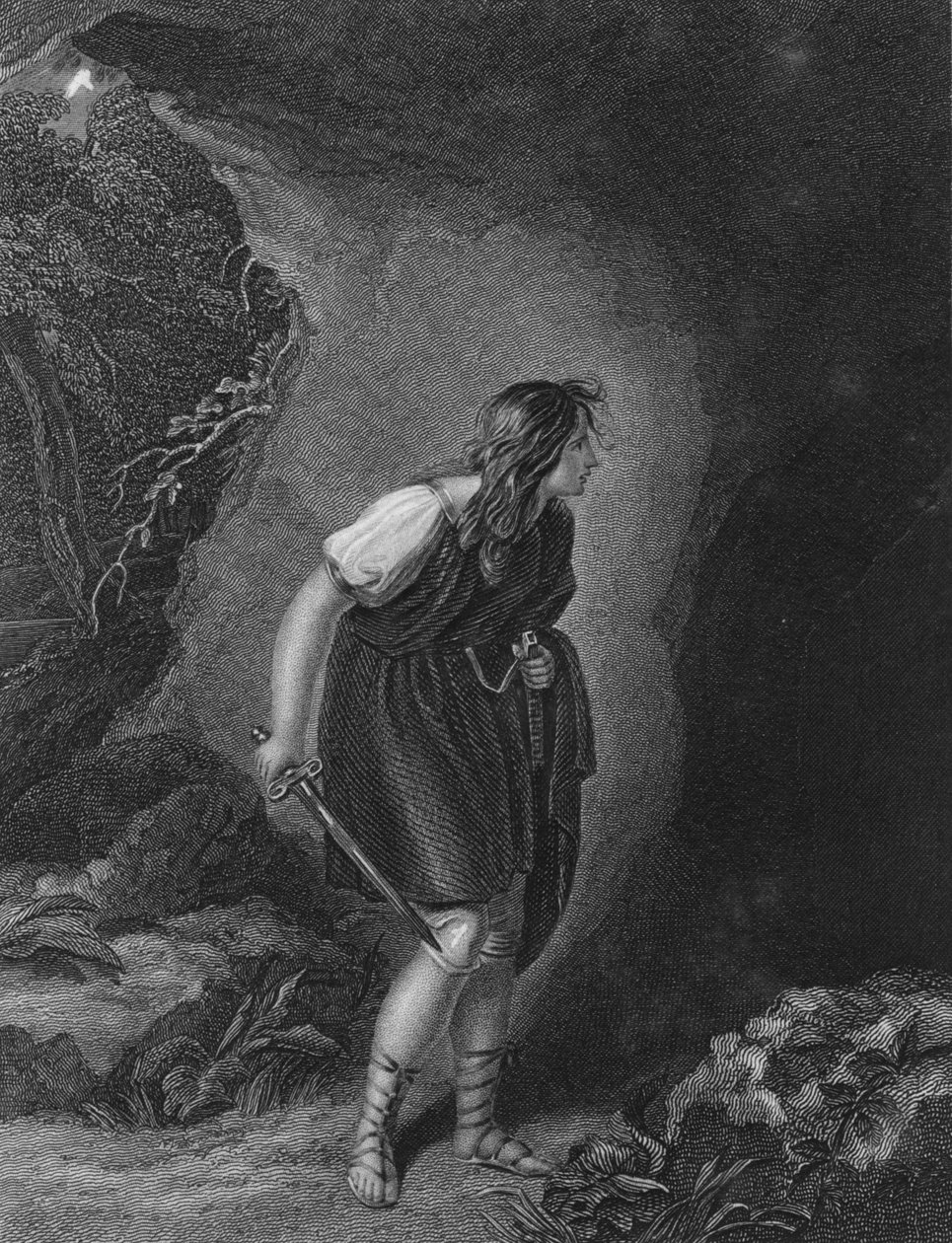 III. felvonás vi jelenet a Cymbeline-ből, XIX. század alkotó: Unbekannt