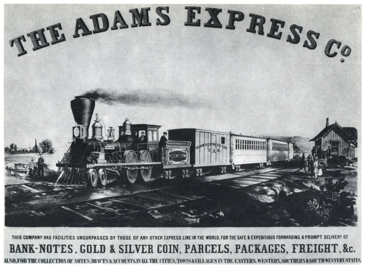 Adams Express Company hirdetése, 1860-as évek 1954 alkotó: Unbekannt
