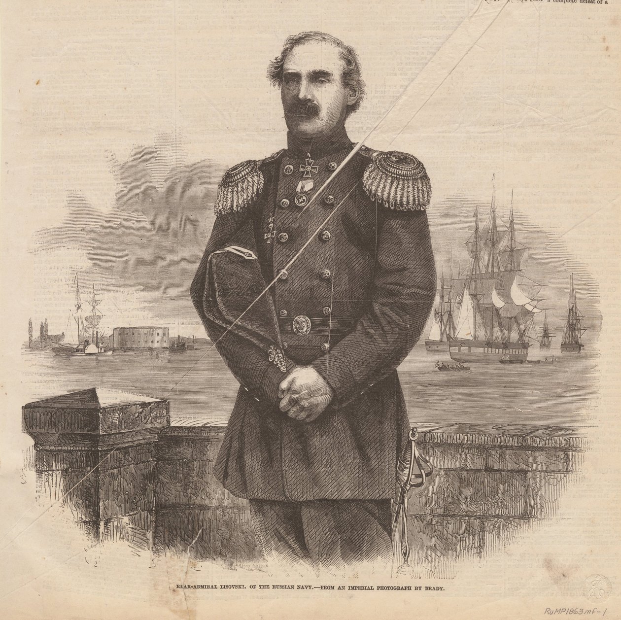 Sztyepan Sztyepanovics Leszovszkij admirális 1816-1866, 1863 alkotó: Unbekannt