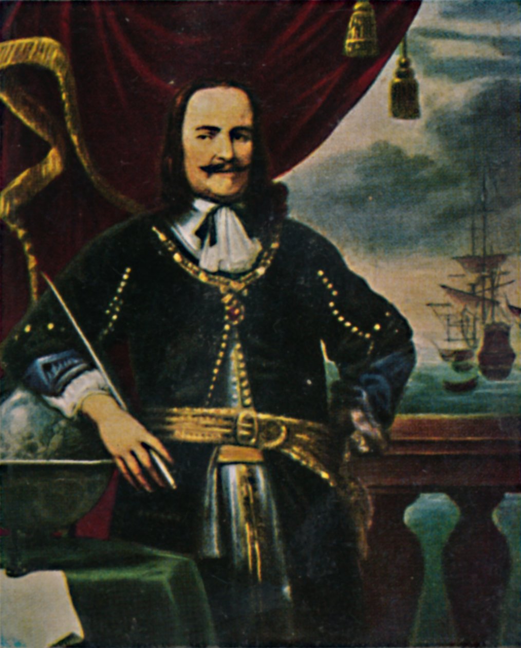 de Ruyter admirális 1607-1676. - F. Bol festménye, 1934. alkotó: Unbekannt