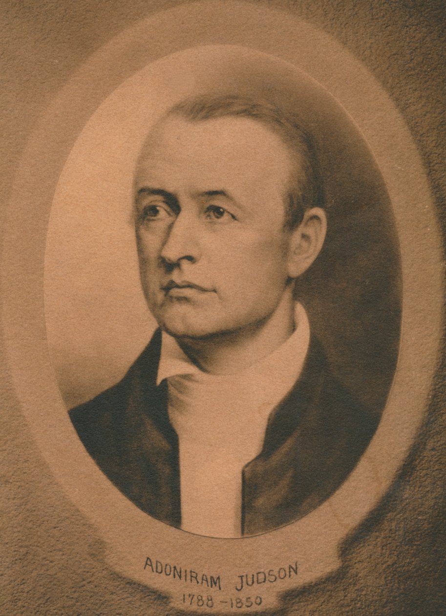 Adoniram Judson, Jr. 1788-1850, amerikai kongregacionalista, majd baptista misszionárius, 1910-es évek alkotó: Unbekannt