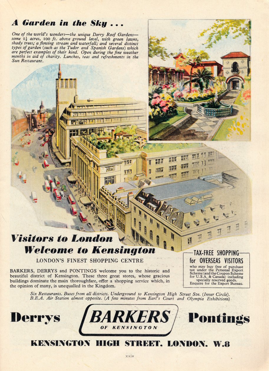 Barkers of Kensington hirdetése, 1951 alkotó: Unbekannt