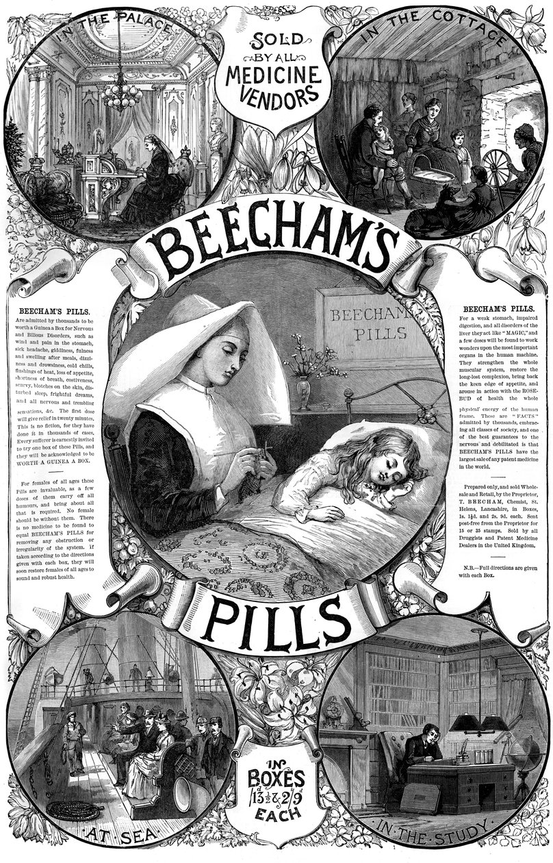 A Beechams tabletták hirdetése, 1887 alkotó: Unbekannt