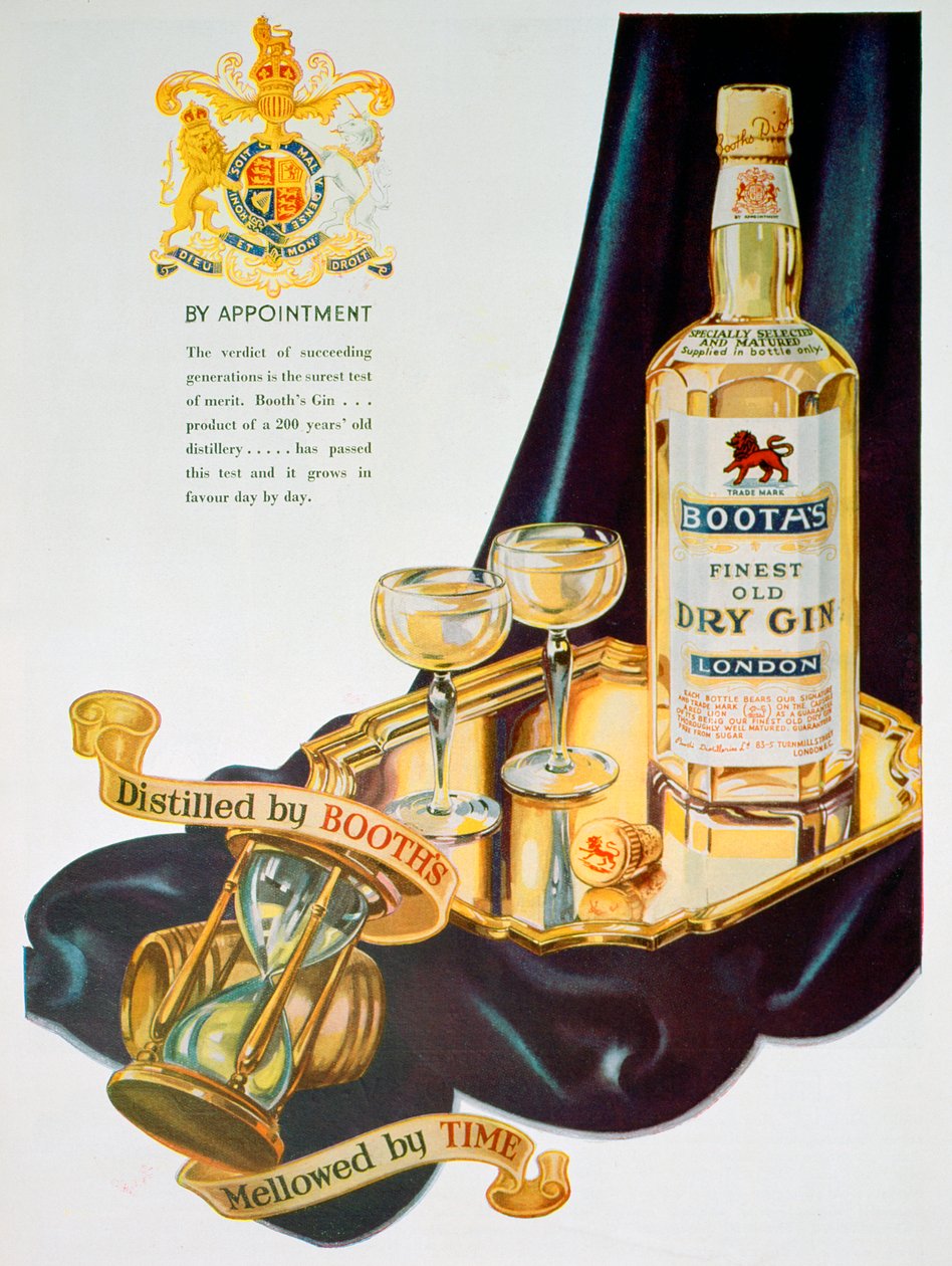 A Booths gin hirdetése, 1935 alkotó: Unbekannt