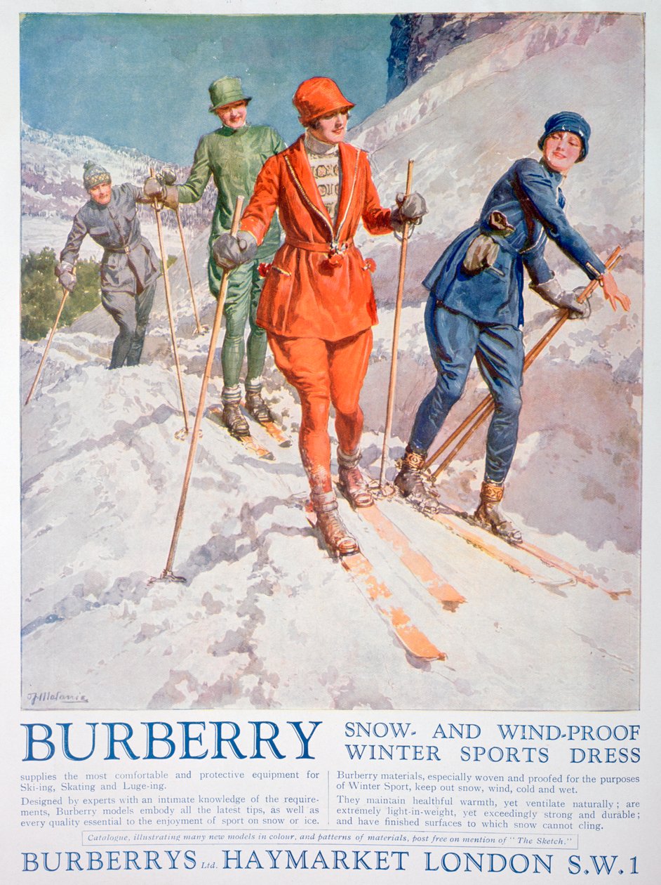 Burberry téli sportruha hirdetése, 1927 alkotó: Unbekannt