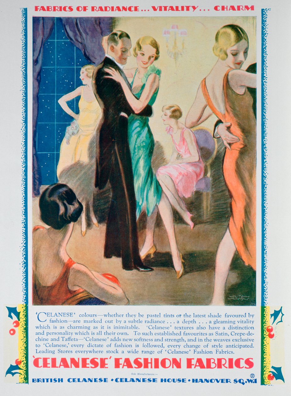 A Celanese Fashion Fabrics hirdetése, 1928 alkotó: Unbekannt
