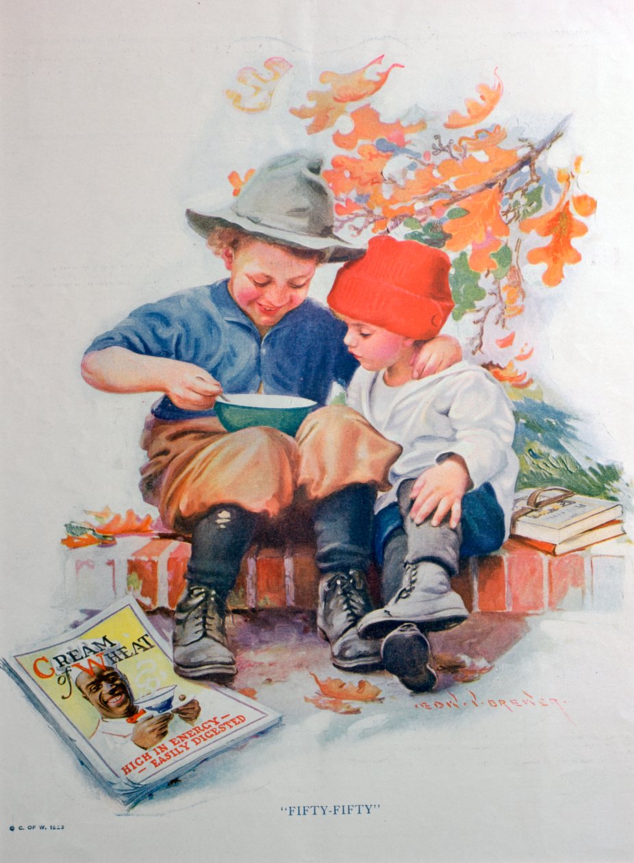 A Cream of Wheat, amerikai meleg reggeli gabonapehely hirdetése, 1923 alkotó: Unbekannt