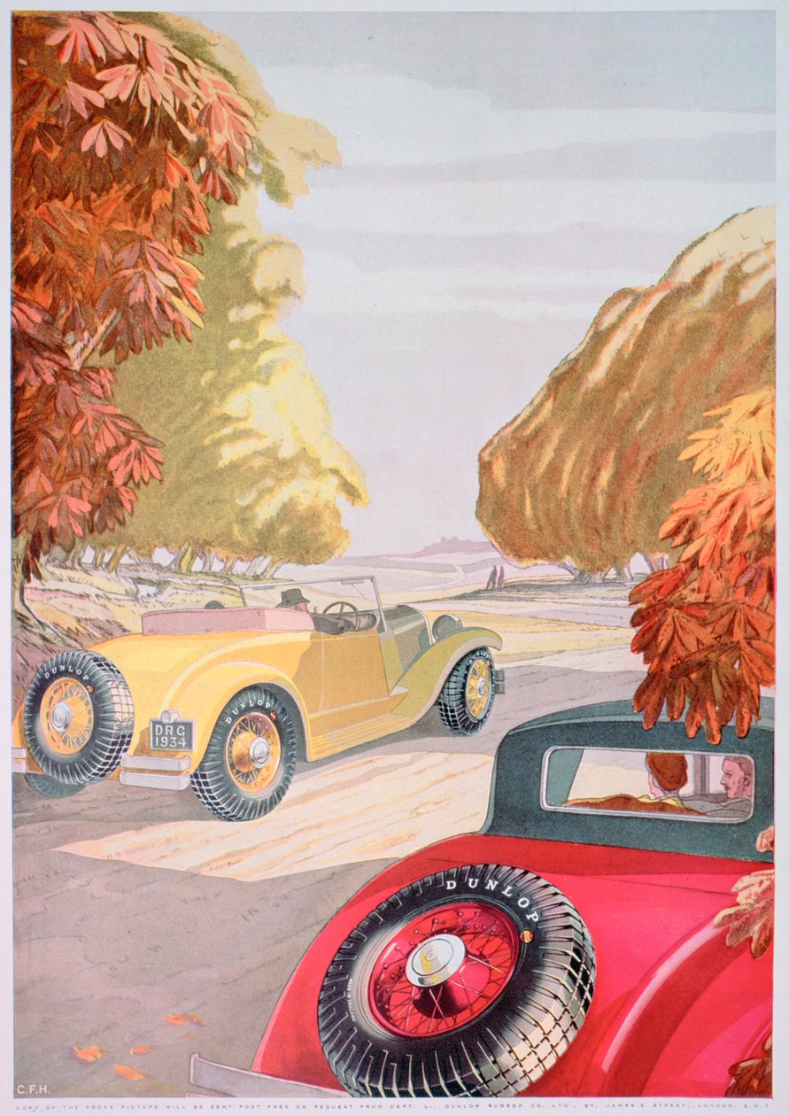 Dunlop abroncsok hirdetése, 1934 alkotó: Unbekannt