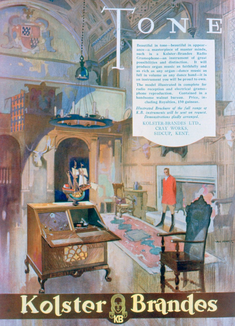 A Kolster Brandes rádiógramofonok hirdetése, 1930 alkotó: Unbekannt