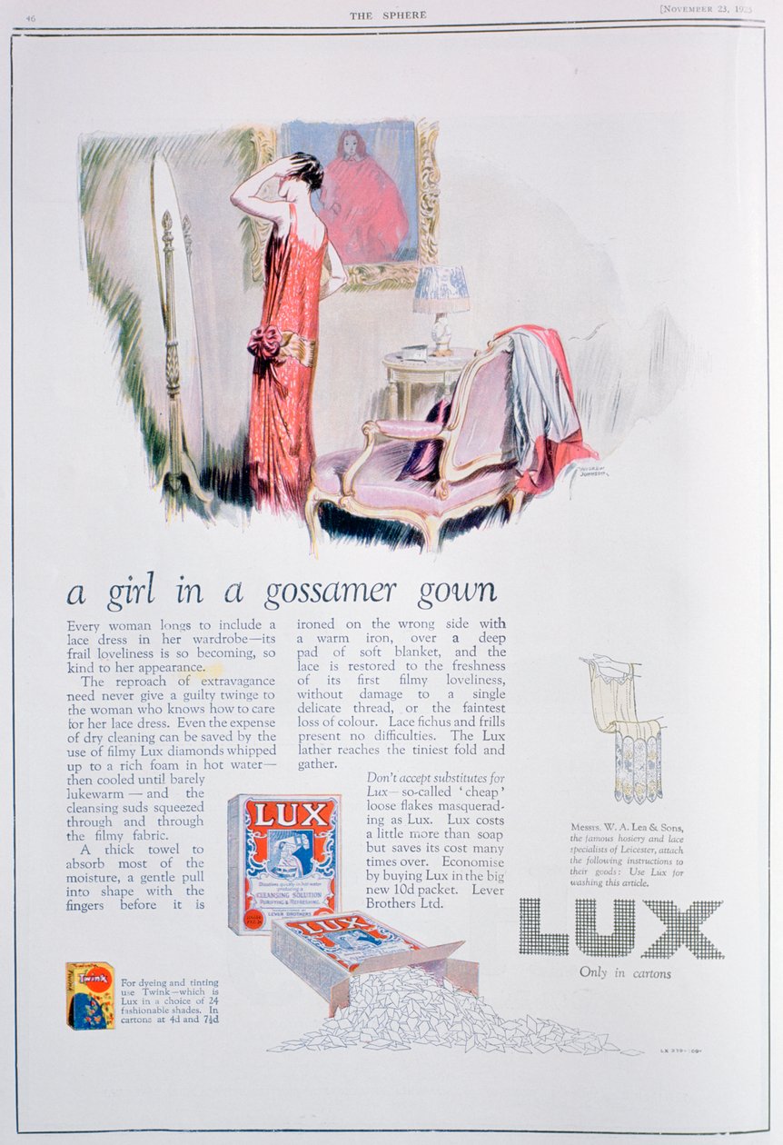 Lux szappan reklámja, 1925 alkotó: Unbekannt