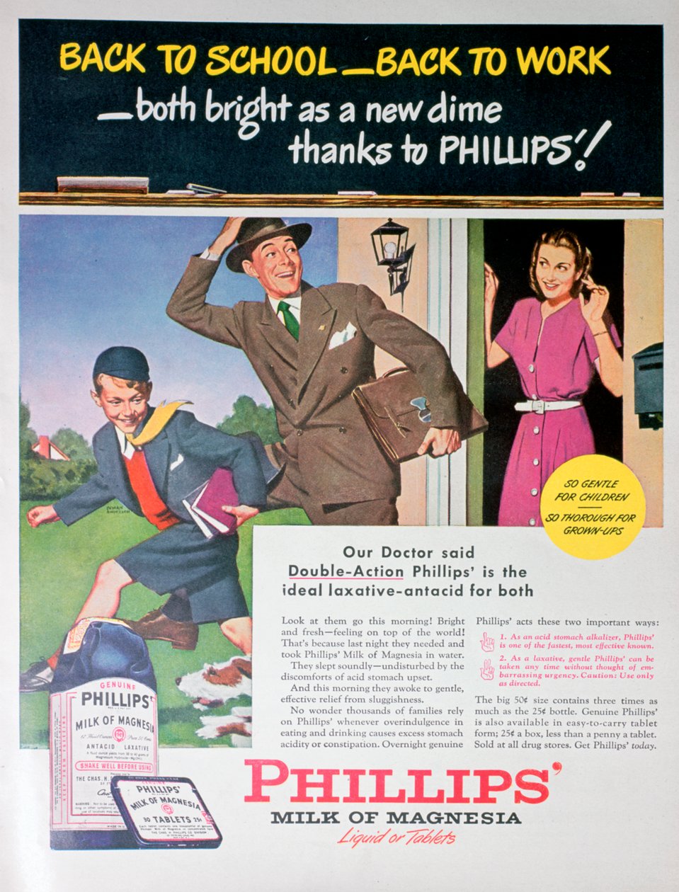 A Phillips magnézium-tej reklámja, 1946 alkotó: Unbekannt