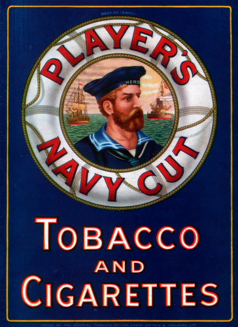 Reklám játékosoknak Navy Cut Tobacco and Cigarettes, 1923 alkotó: Unbekannt