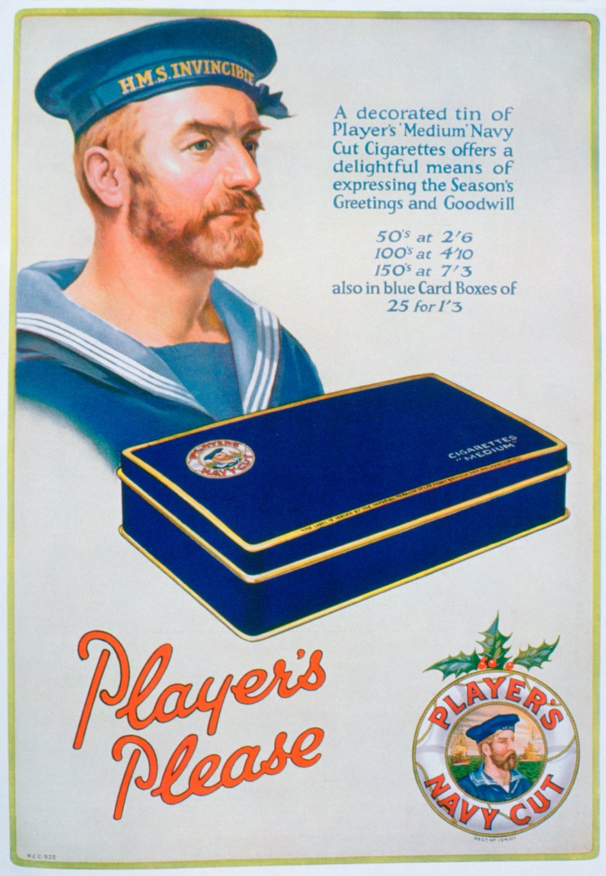 A Players Navy Cut cigaretta reklámja, 1928 alkotó: Unbekannt