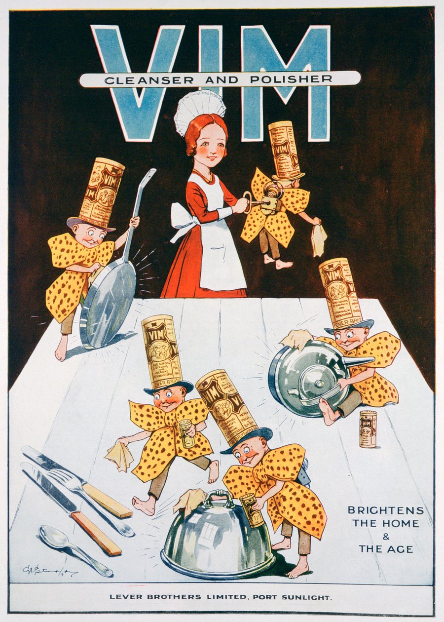 Advert for Vim cleanser and polisher, 1919 alkotó: Unbekannt
