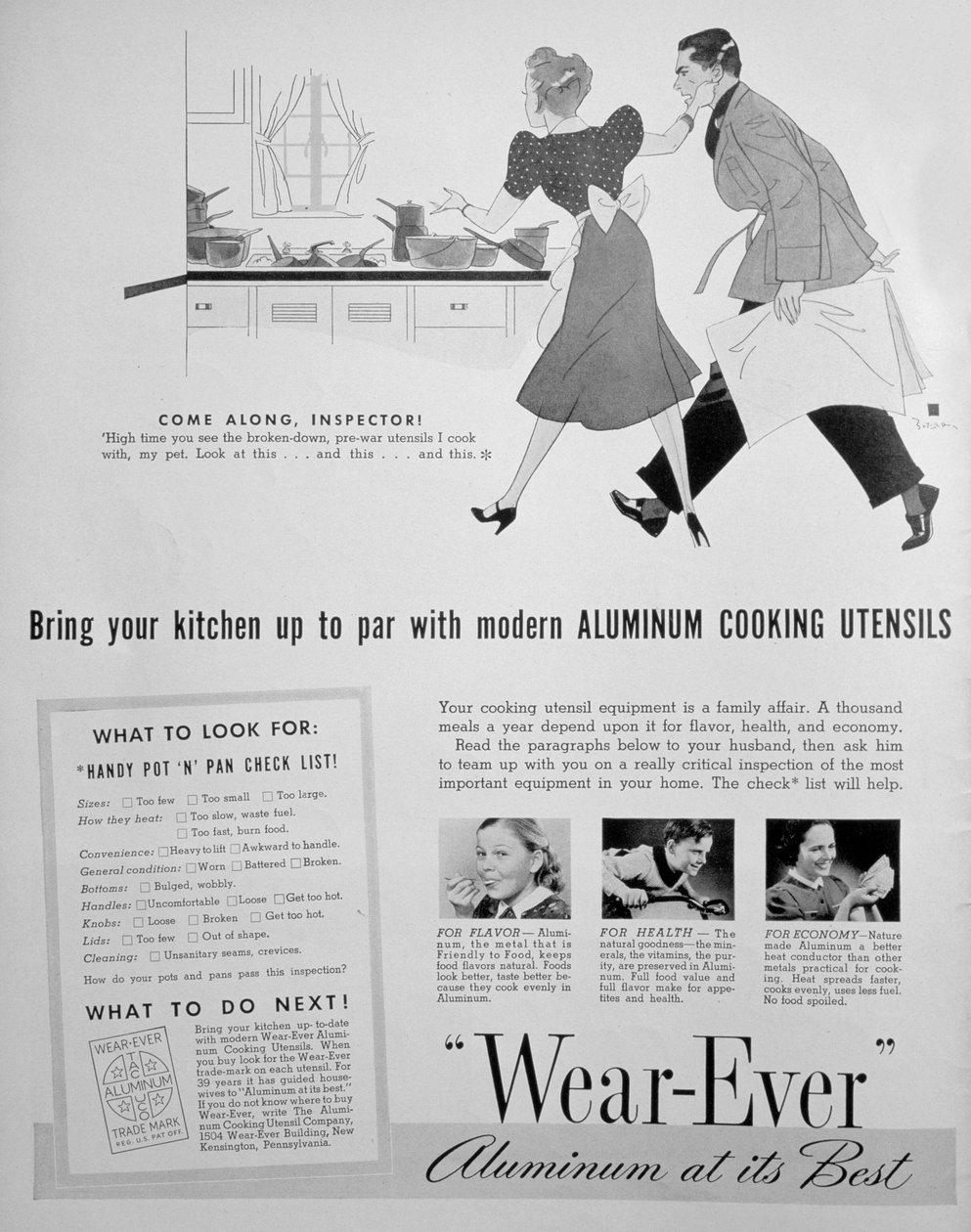 Wear-Ever alumínium konyhai eszközök hirdetése, 1939 alkotó: Unbekannt