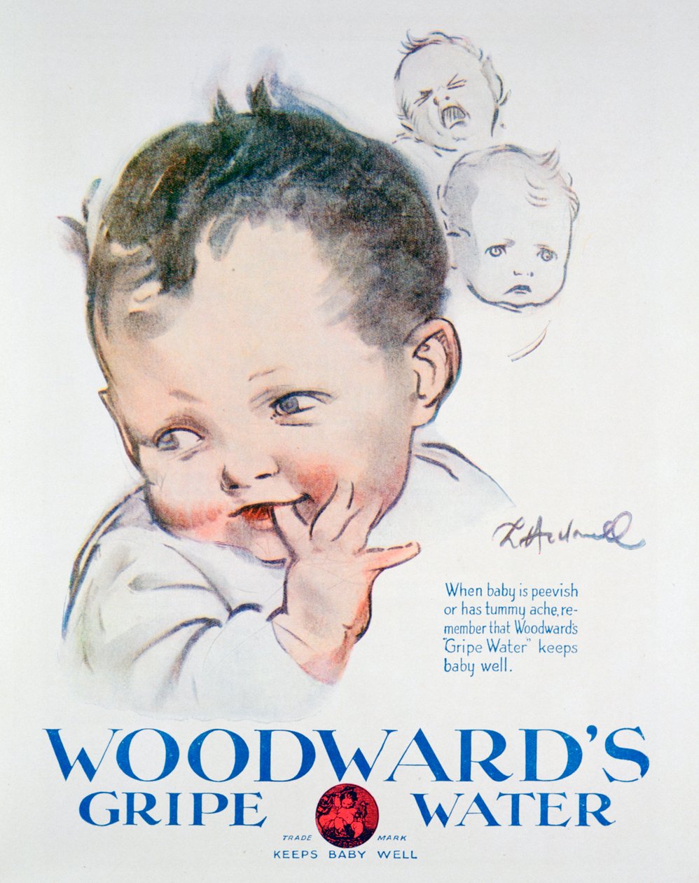 A Woodwards Gripe Water hirdetése, 1925 alkotó: Unbekannt