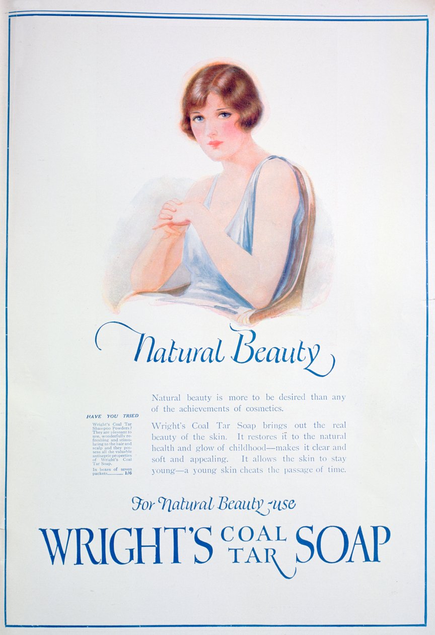 A Wrights szénkátrány-szappan reklámja, 1925 alkotó: Unbekannt