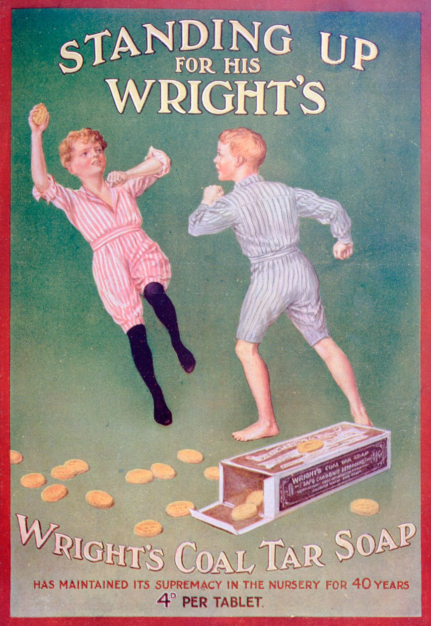 A Wrights kőszénkátrány-szappan reklámja, 1909 alkotó: Unbekannt