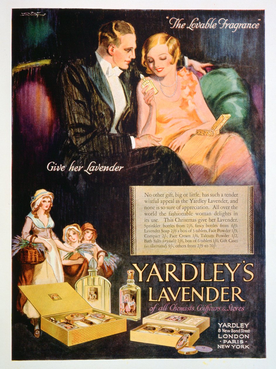 A Yardleys Lavender parfüm hirdetése, 1929 alkotó: Unbekannt