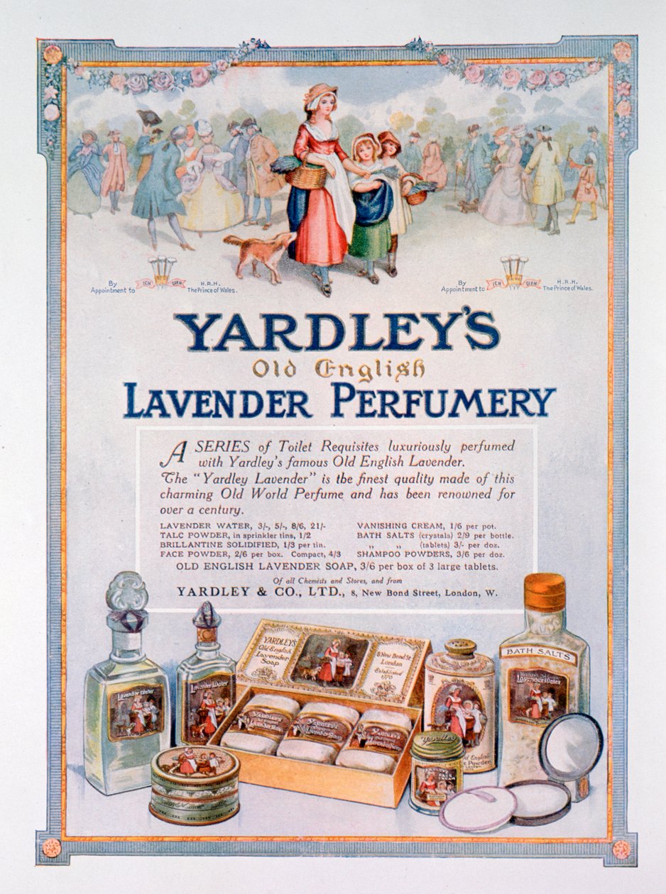 A Yardleys Old English Lavender parfüméria hirdetése, 1923 alkotó: Unbekannt