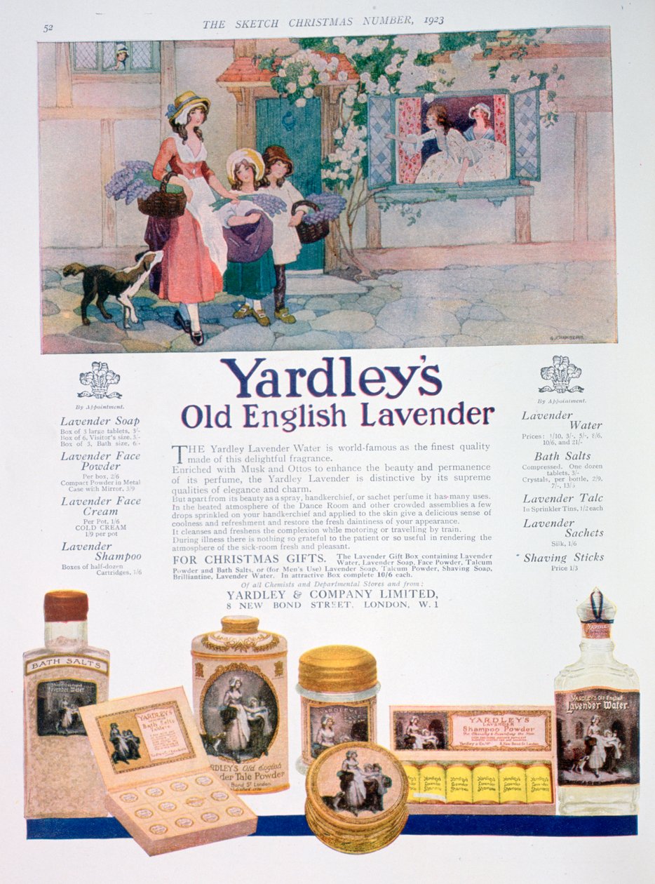 A Yardleys Old English Lavender termékcsalád hirdetése, 1923 alkotó: Unbekannt