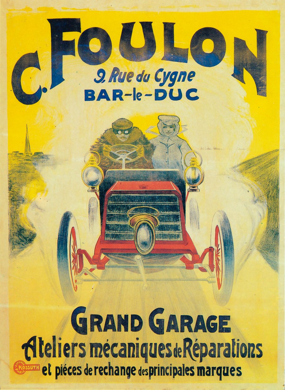 C Foulons Garage, Bar-le-Duc, Franciaország, c1900 hirdetés alkotó: Unbekannt