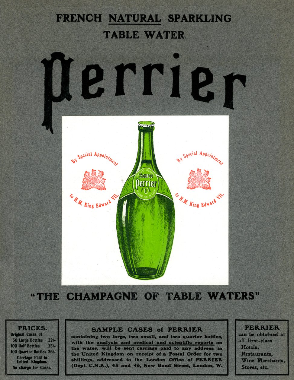 A Perrier víz reklámja, 1905 alkotó: Unbekannt