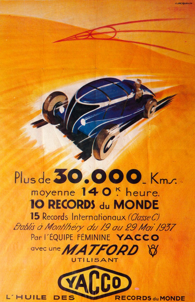 Yacco motorolaj hirdetése, c1937 alkotó: Unbekannt