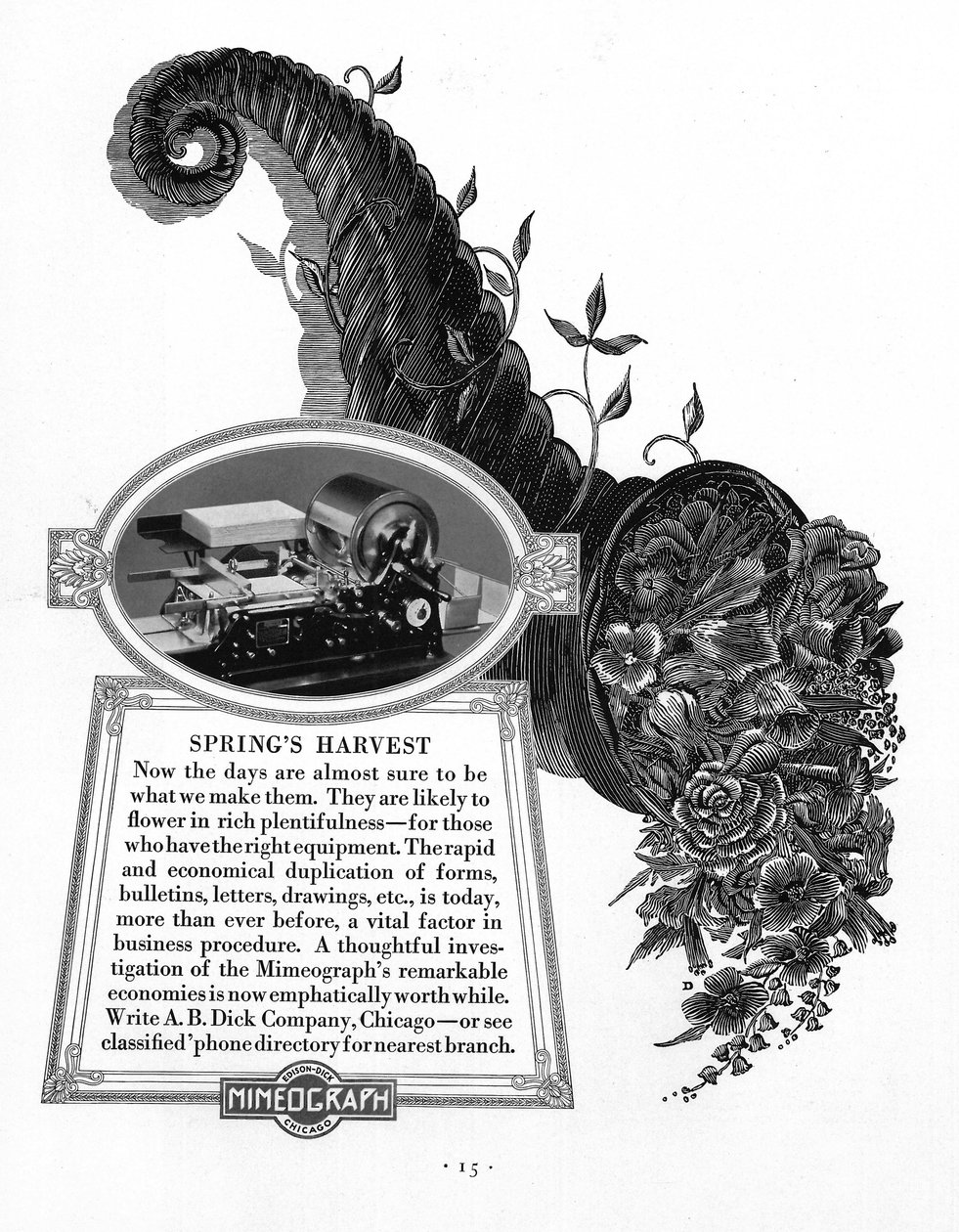 Reklám az Edison Mimeographhoz, 1900-1910 alkotó: Unbekannt