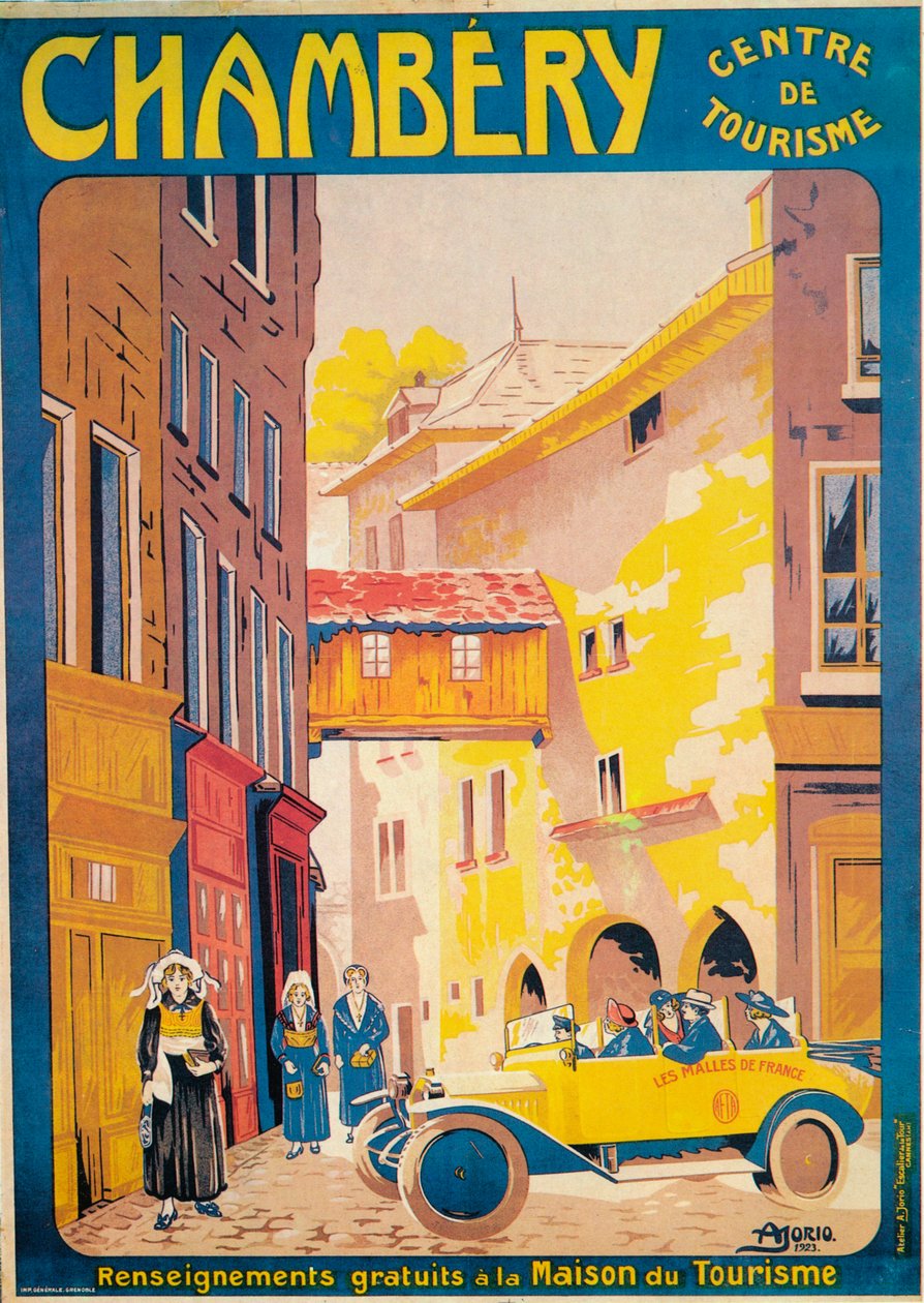 Idegenforgalmi reklám a franciaországi Chamberyben, 1920-as évek alkotó: Unbekannt