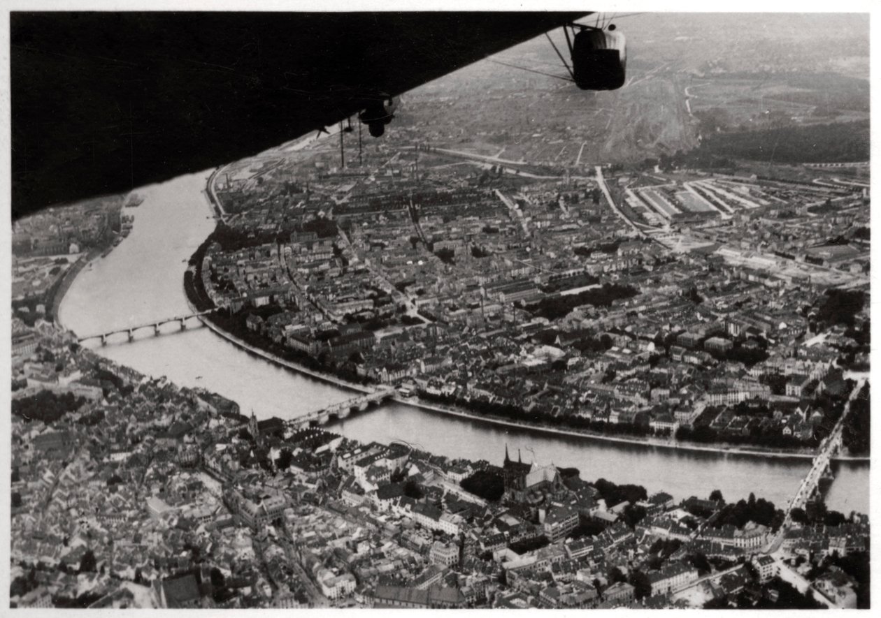 Bázel, Svájc légi felvétele egy Zeppelinről, 1928 1933 alkotó: Unbekannt