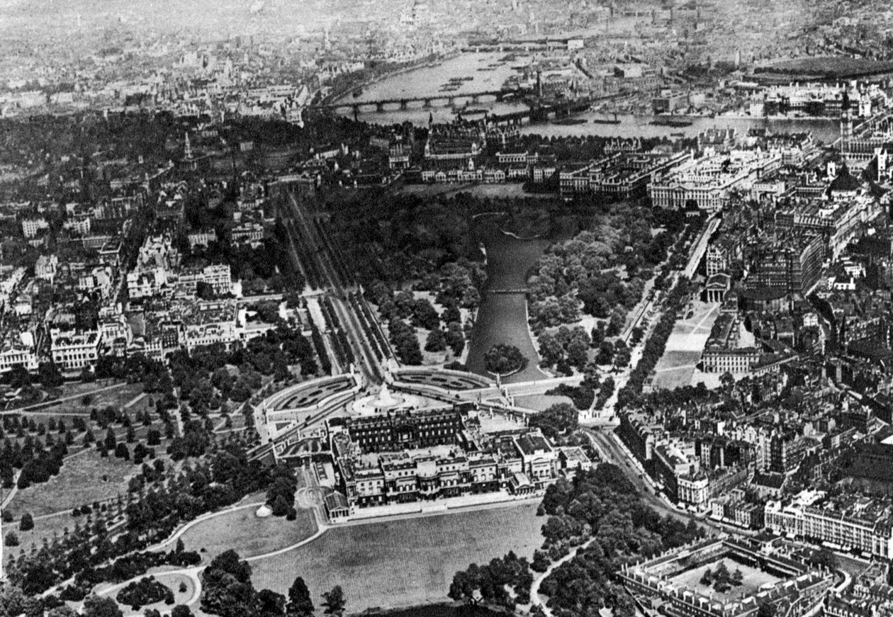 A Buckingham-palota légi felvétele, London, 1926-1927 alkotó: Unbekannt