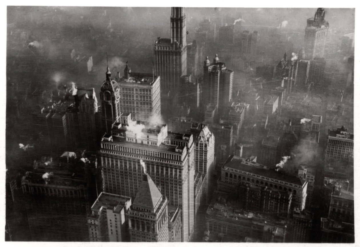 Manhattan légifelvétele, New York City, USA, egy Zeppelinről, 1928 1933 alkotó: Unbekannt