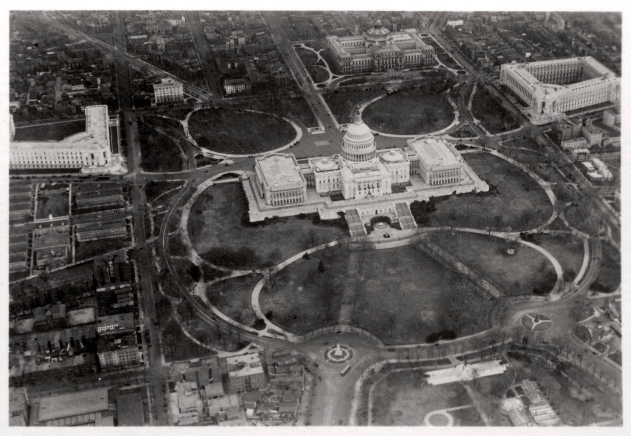 A Capitolium légifelvétele, Washington DC, USA, Zeppelinről, 1928 1933 alkotó: Unbekannt