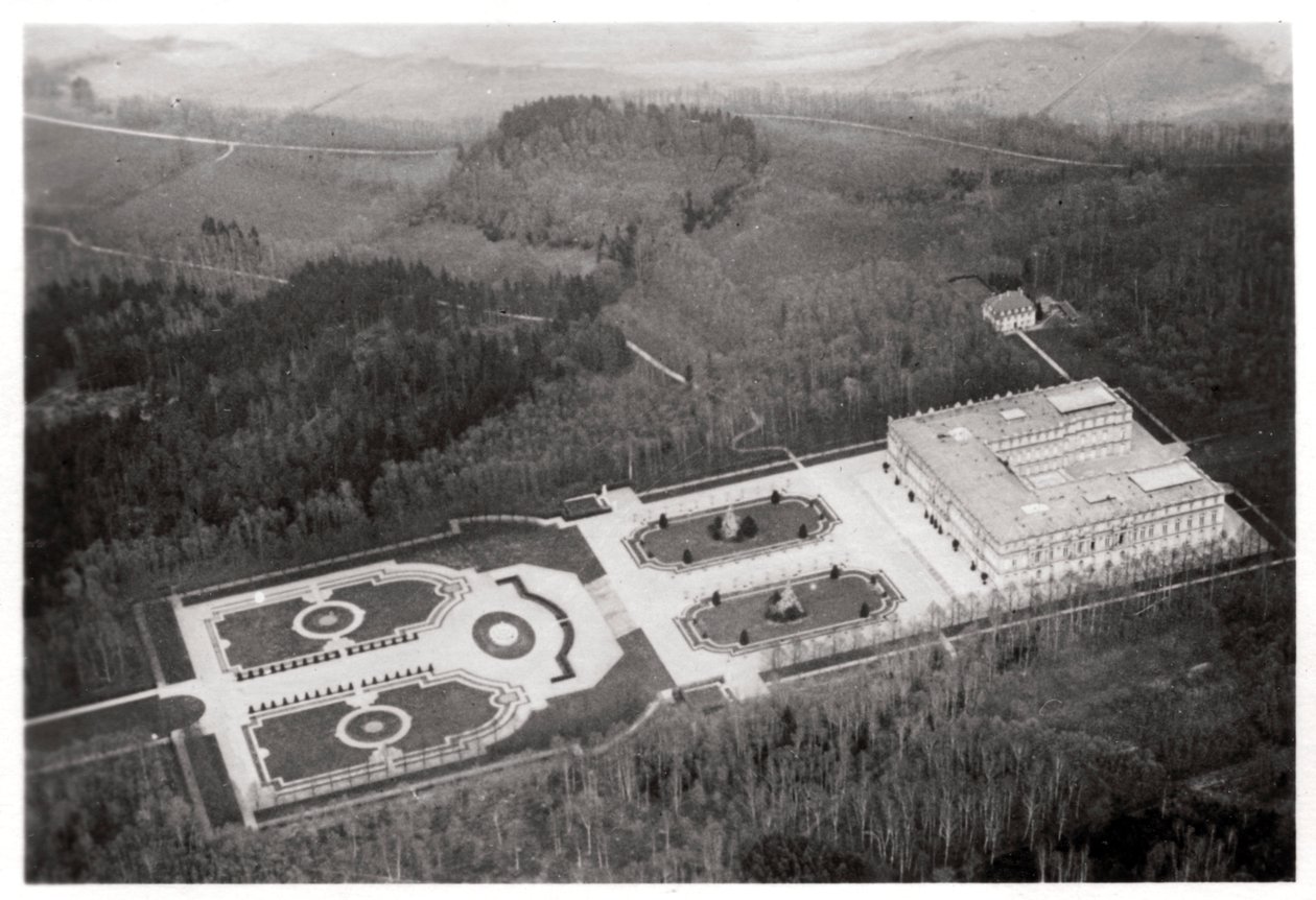 A Herrenchiemsee-palota légi felvétele, Bajorország, Németország, Zeppelinről, c1931 1933 alkotó: Unbekannt