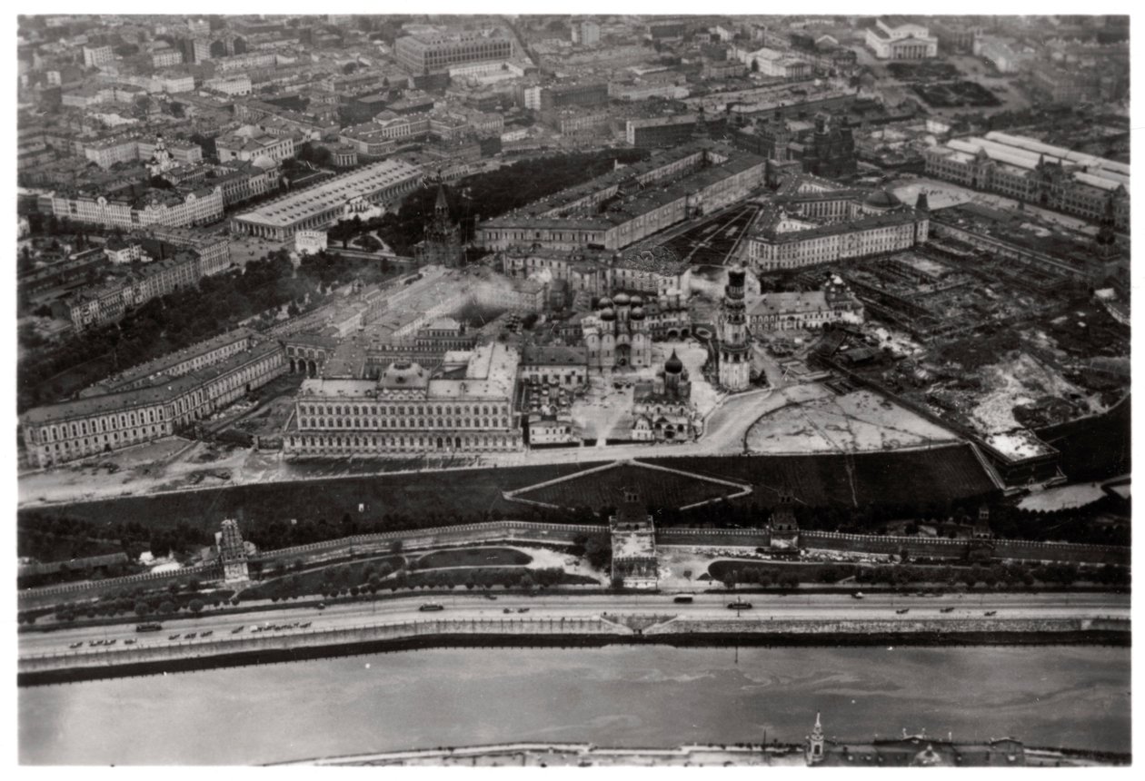 A Kreml légifelvétele, Moszkva, Szovjetunió, Zeppelinről, 1930 1933 alkotó: Unbekannt