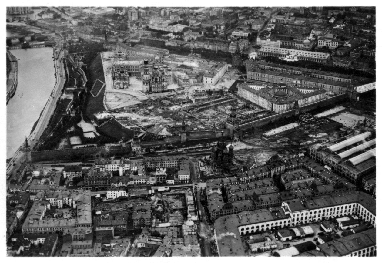 A Kreml légi felvétele, Moszkva, Szovjetunió, Zeppelinről, 1930 1933 alkotó: Unbekannt